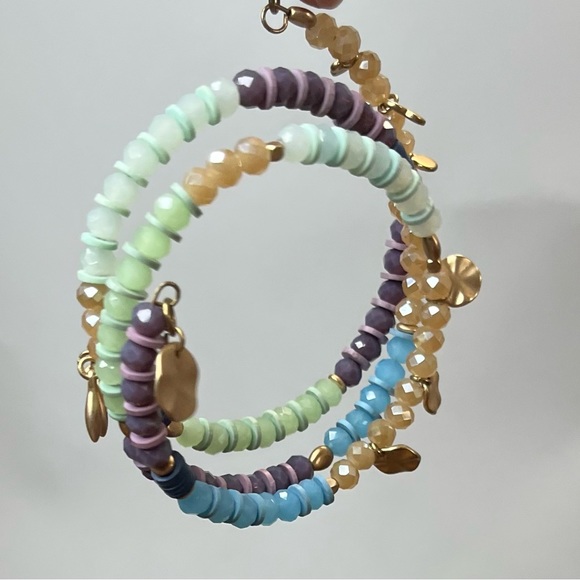 Beaded Wrap Bracelet w/ Charms - Picture 10 of 11